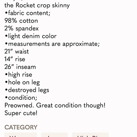 *PLUS SIZE* Citizens of Humanity | Rocket skinny crop size 22 W - Picture 9 of 9